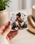 She Chose Herself Ceramic Magnet | UV Printed Inspirational Fridge Magnet | Strong Roots Soft Heart Gift for Women