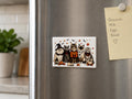 Halloween Cat Magnet, Spooky Cat Refrigerator Magnet, Cute Halloween Decor, Cat Lover Gift, Fall Fridge Magnet, Halloween Kitty Gift